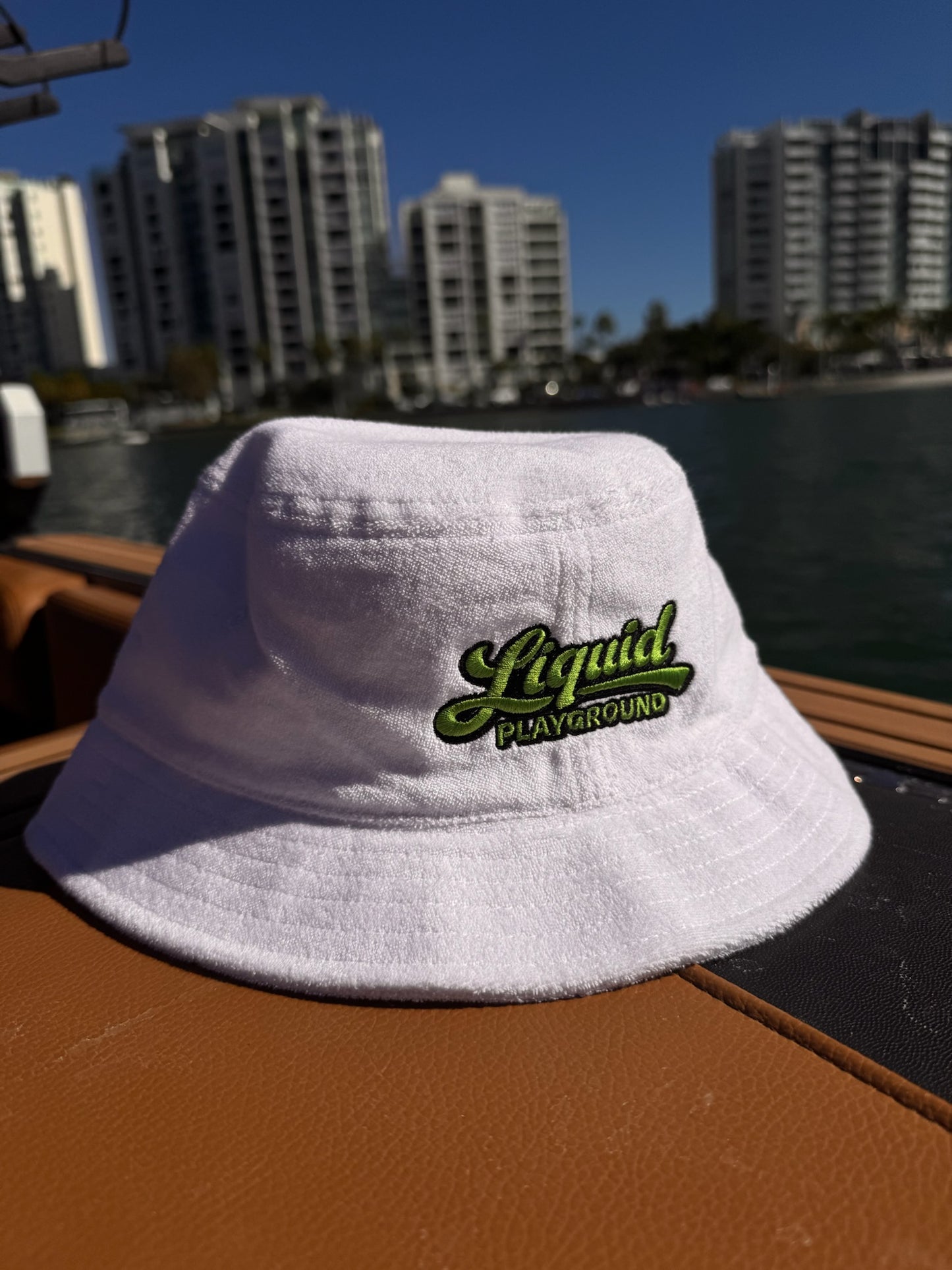 Liquid Playground Surfing Avocado Towelled Bucket Hat