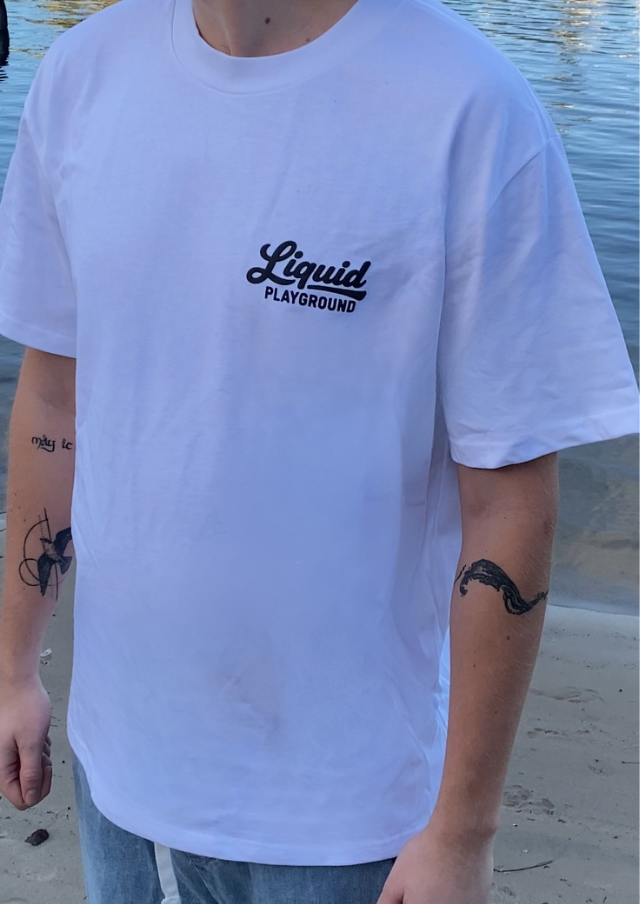 White Wakesurf Graphic Tee