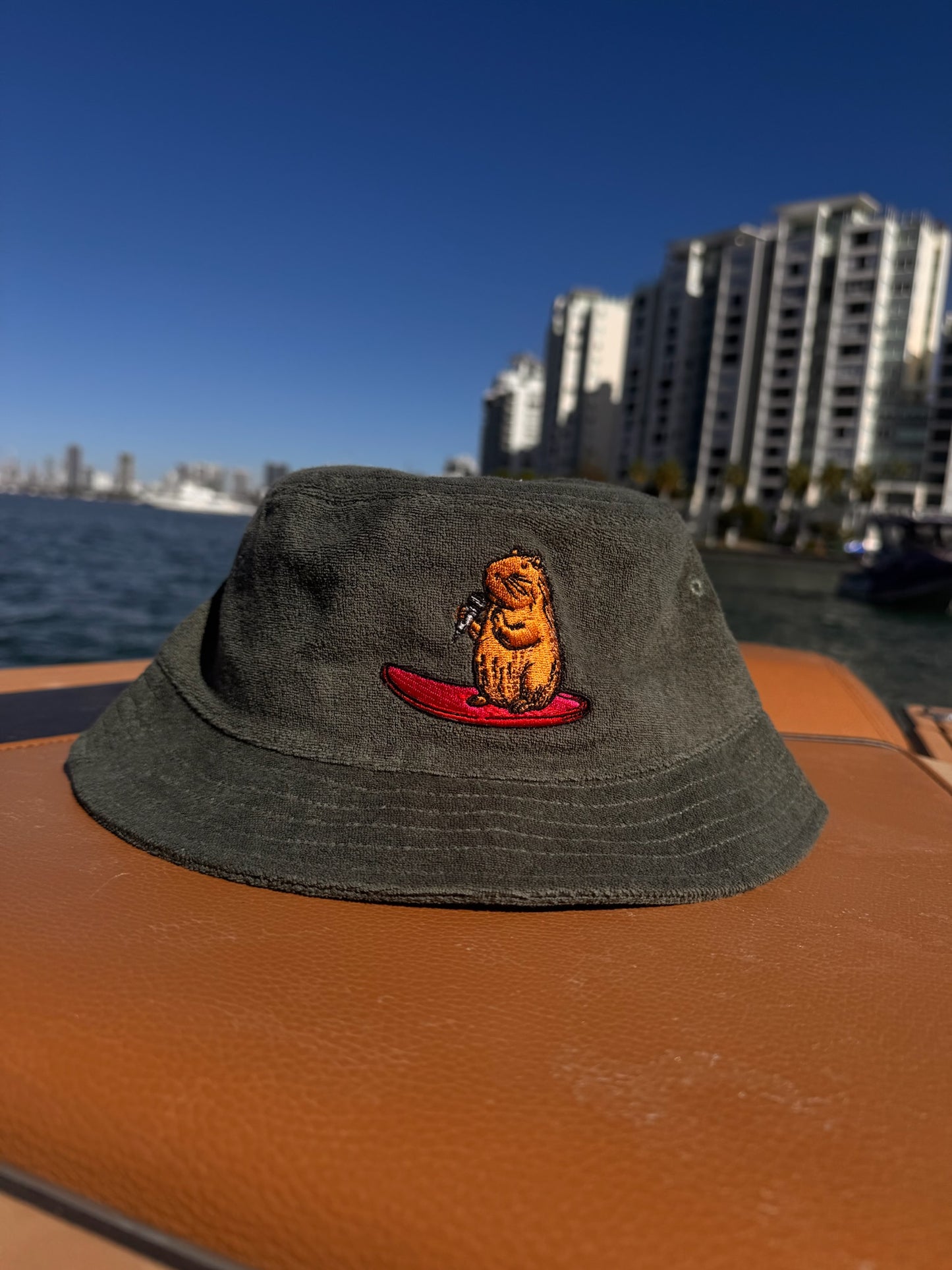 Liquid Playground Surfing Beaver Towelled Bucket Hat