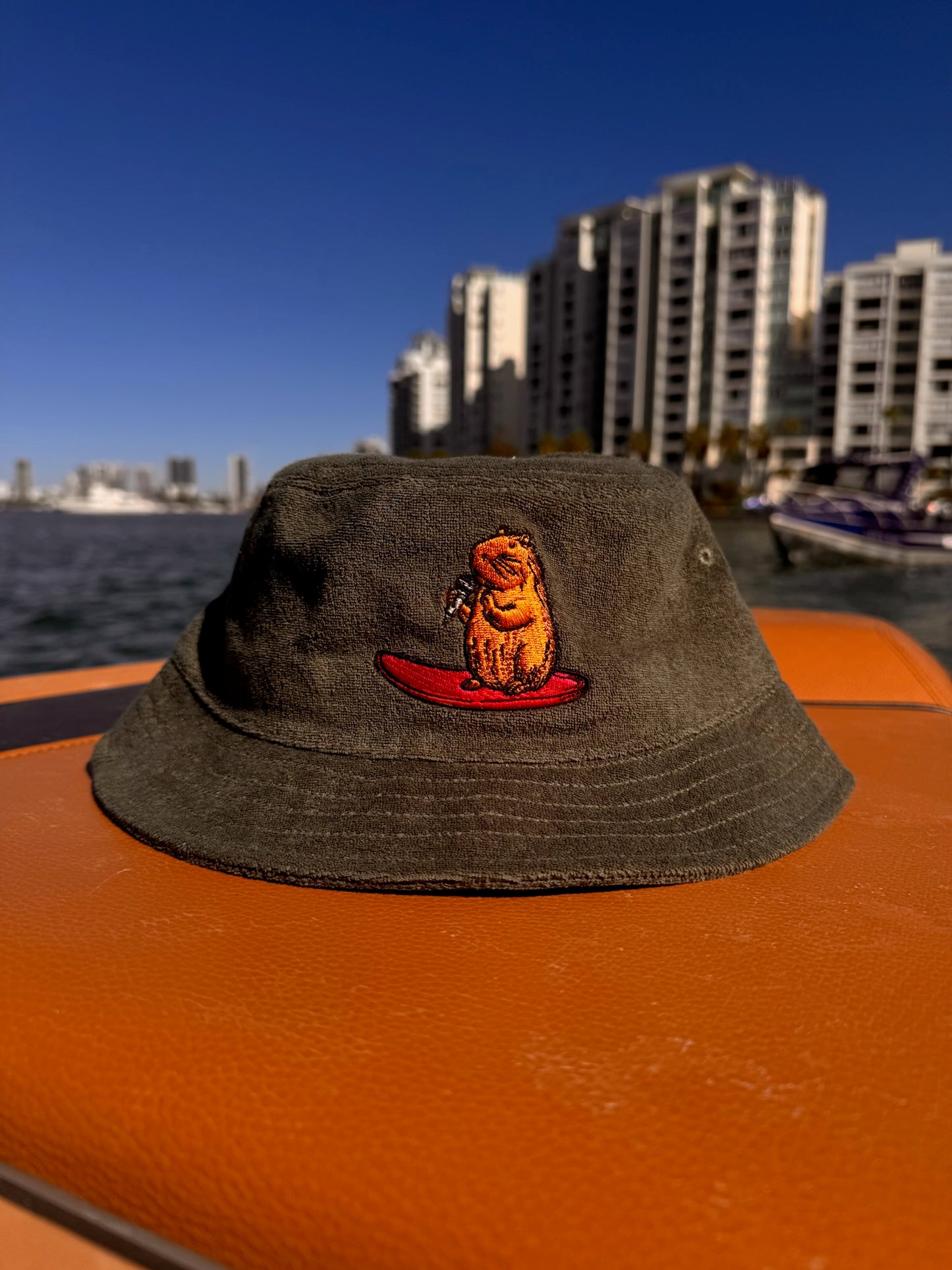Liquid Playground Surfing Beaver Towelled Bucket Hat