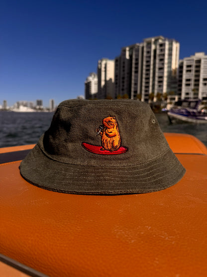 Liquid Playground Surfing Beaver Towelled Bucket Hat