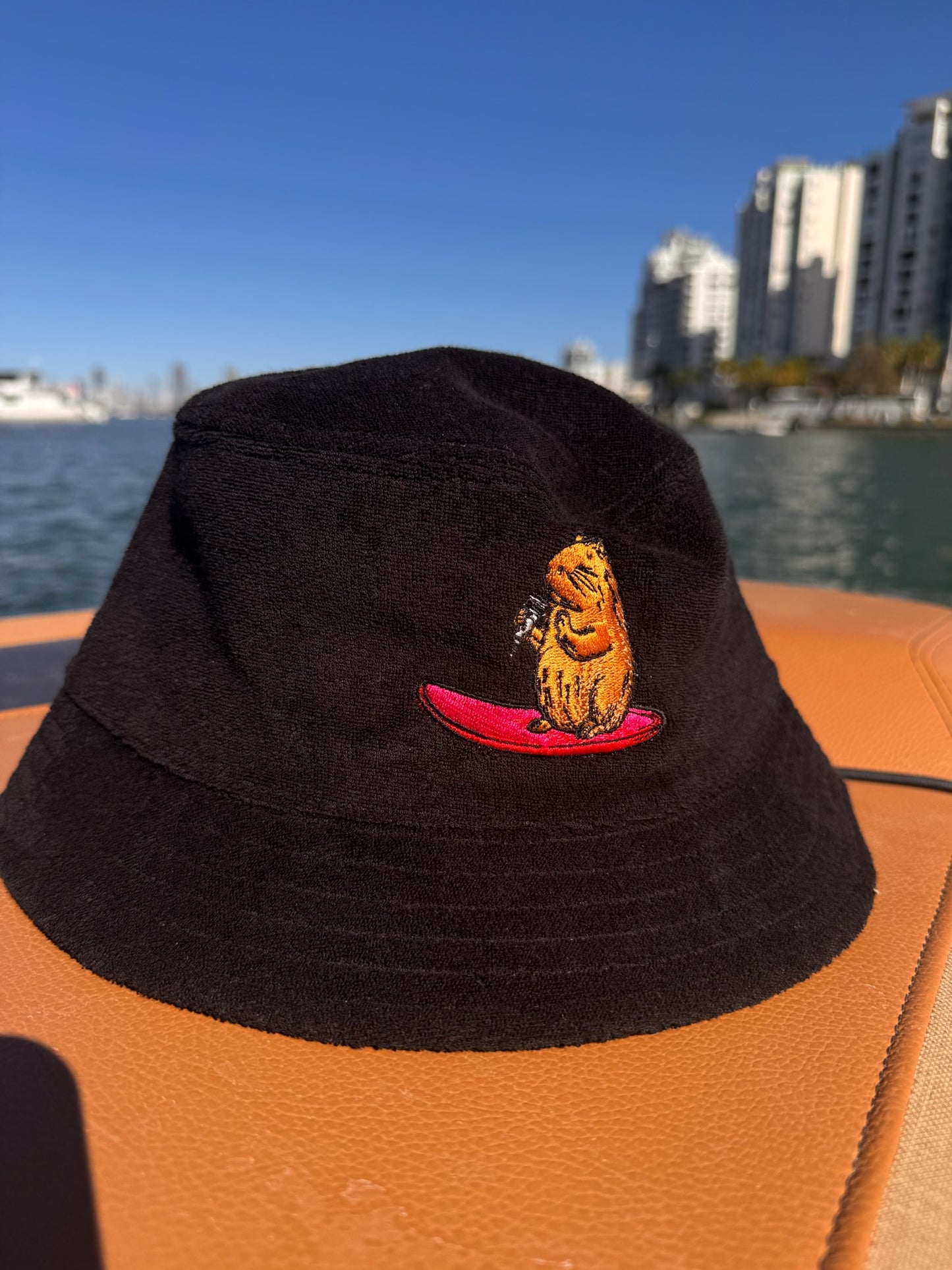 Liquid Playground Surfing Beaver Towelled Bucket Hat