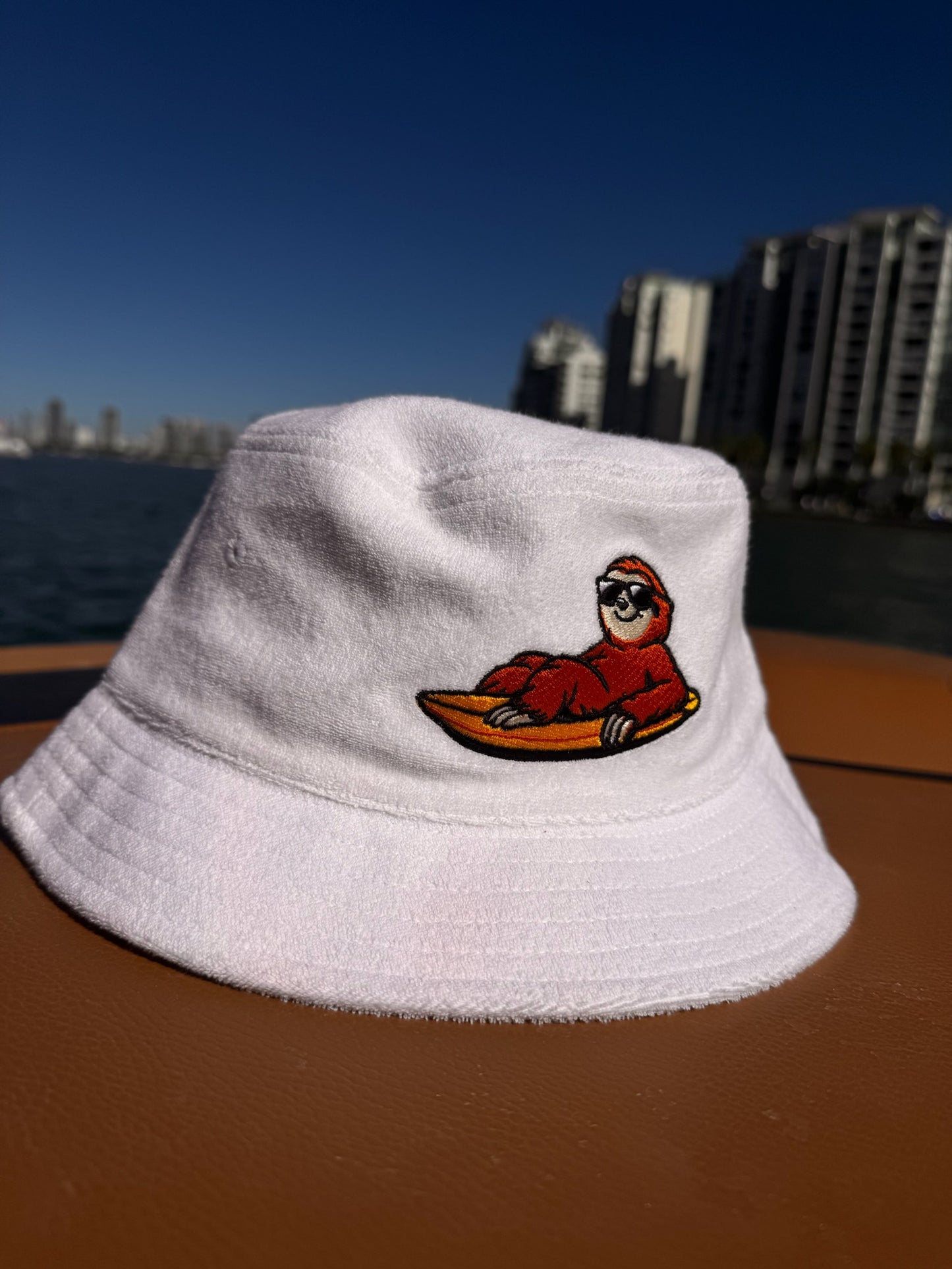 Liquid Playground Surfing Sloth Towelled Bucket Hat