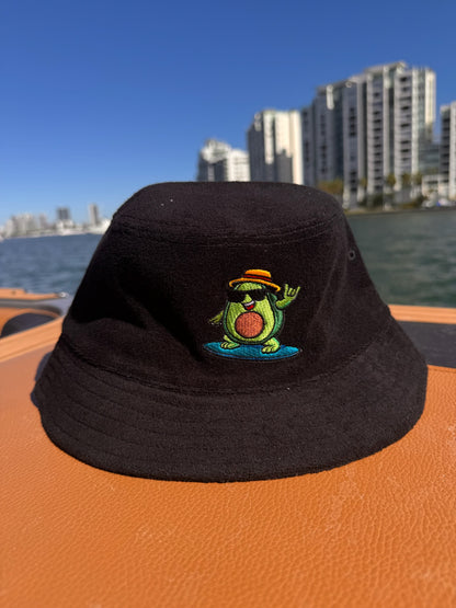 Liquid Playground Surfing Avocado Towelled Bucket Hat