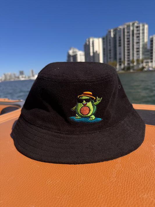 Liquid Playground Surfing Avocado Towelled Bucket Hat