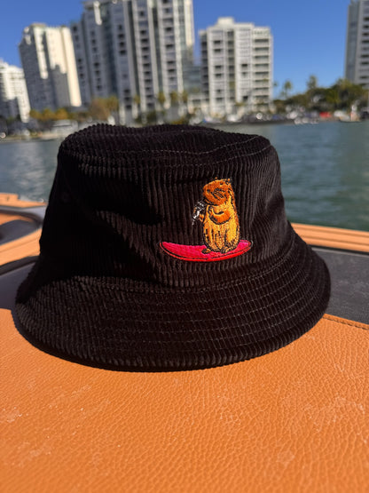 Liquid Playground Surfing Beaver Cord Bucket Hat