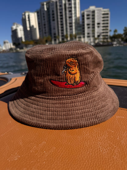 Liquid Playground Surfing Beaver Cord Bucket Hat