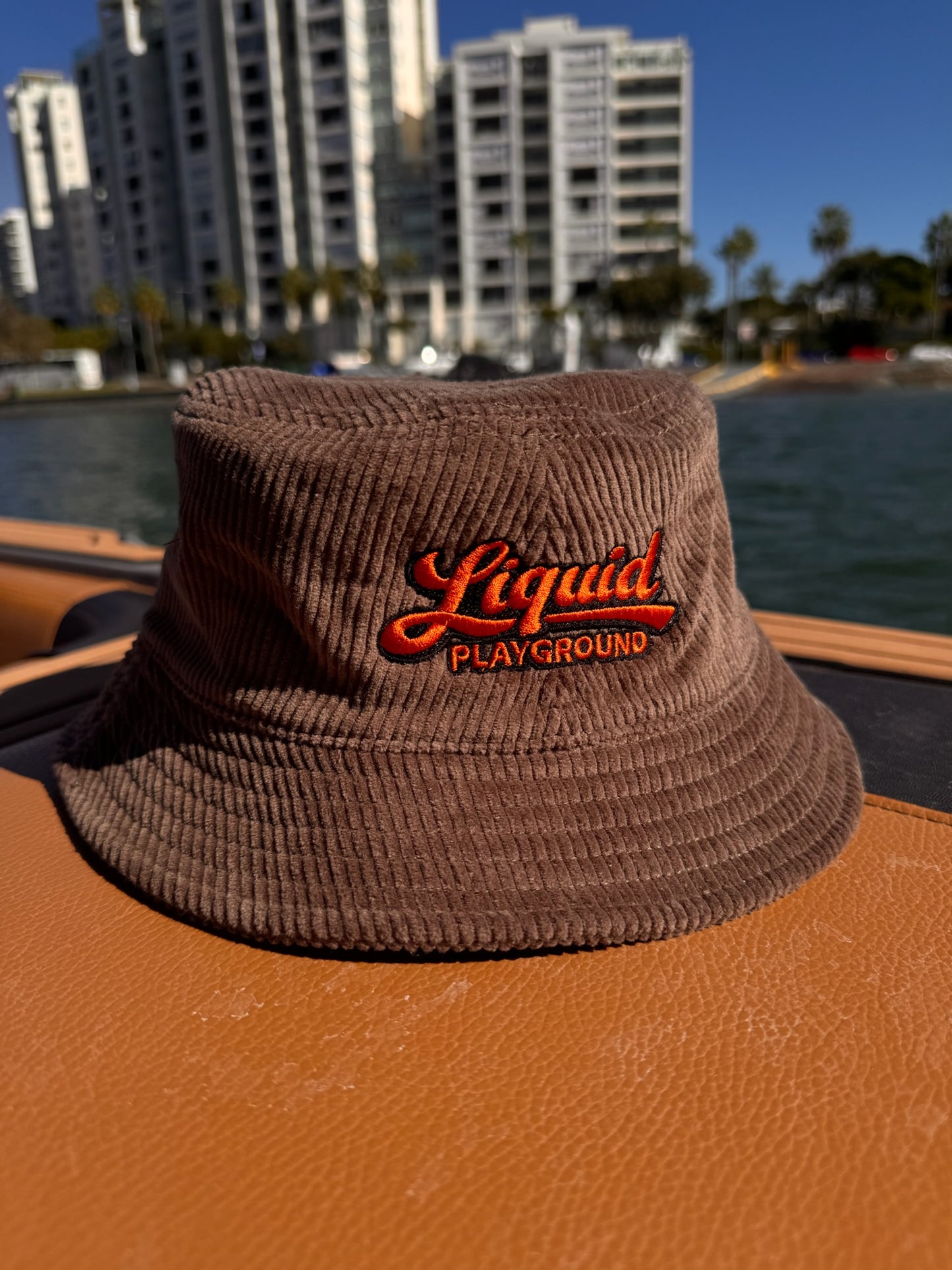 Liquid Playground Surfing Sloth Cord Bucket Hat
