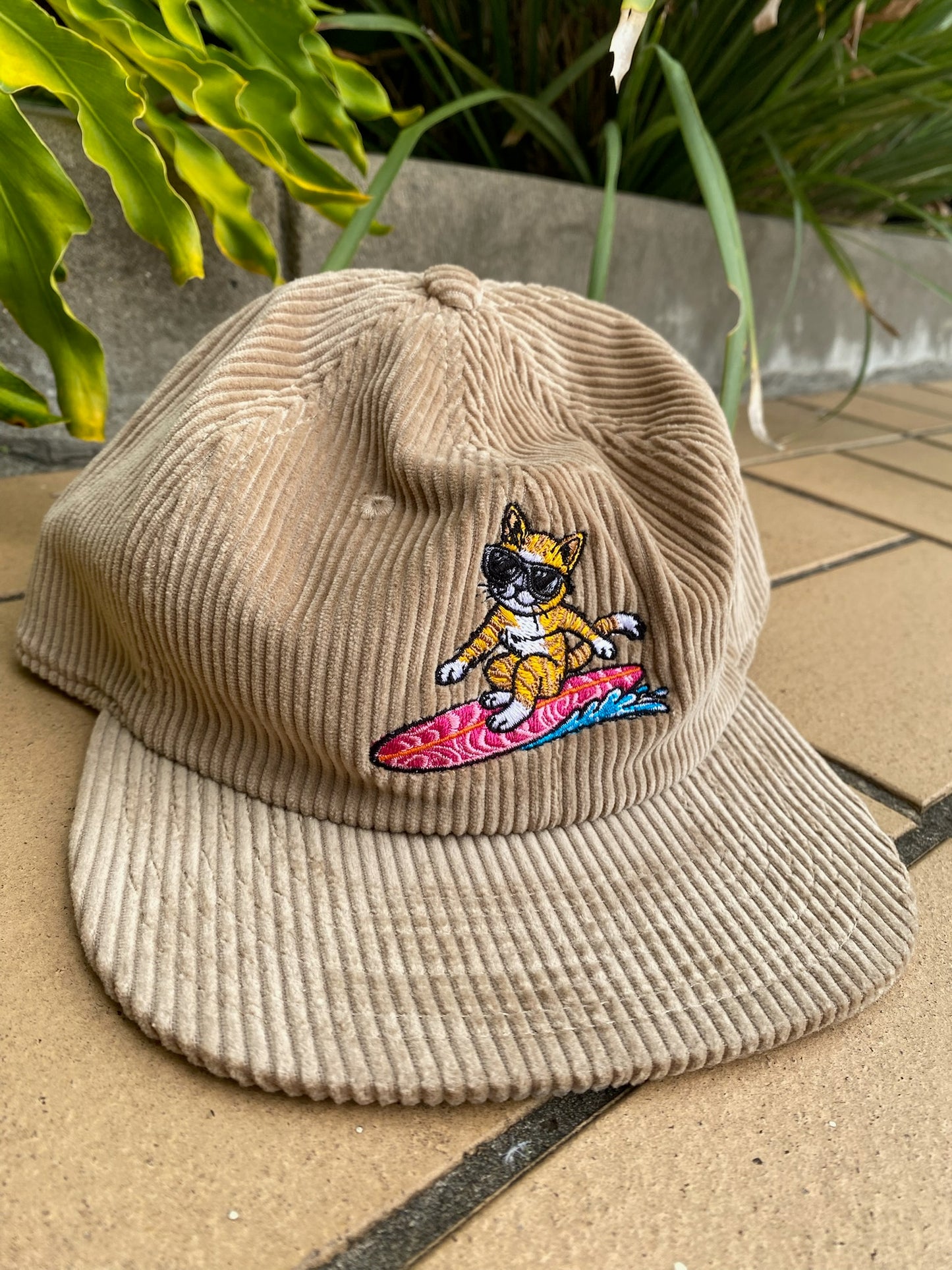 Liquid Playground Surfing Cat Cord Trucker Cap