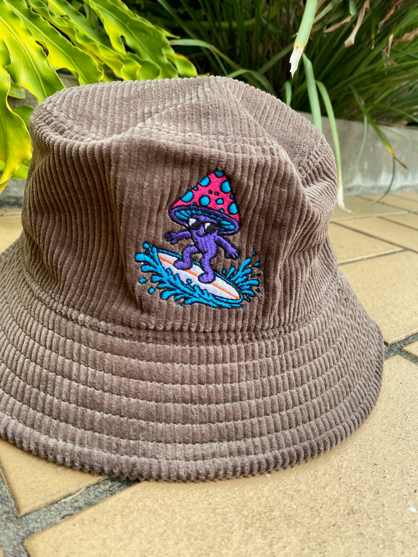 Liquid Playground Surfing Mushroom Cord Bucket Hat