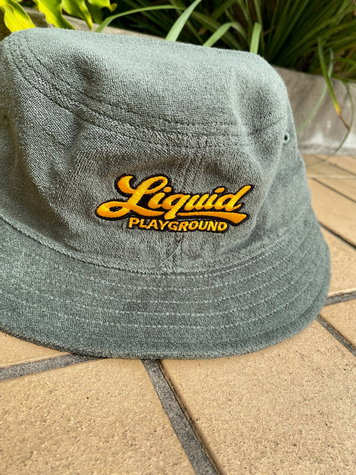 Liquid Playground Surfing Cat Towelled Bucket Hat