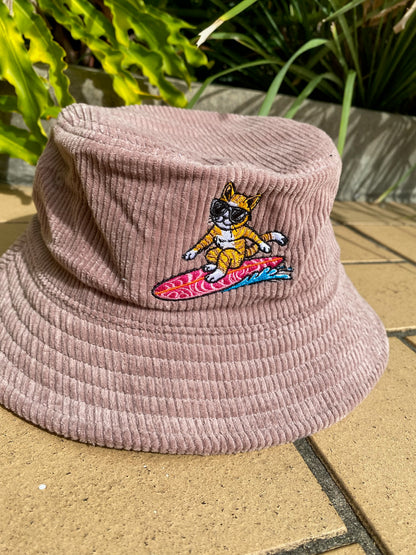 Liquid Playground Surfing Cat Cord Bucket Hat