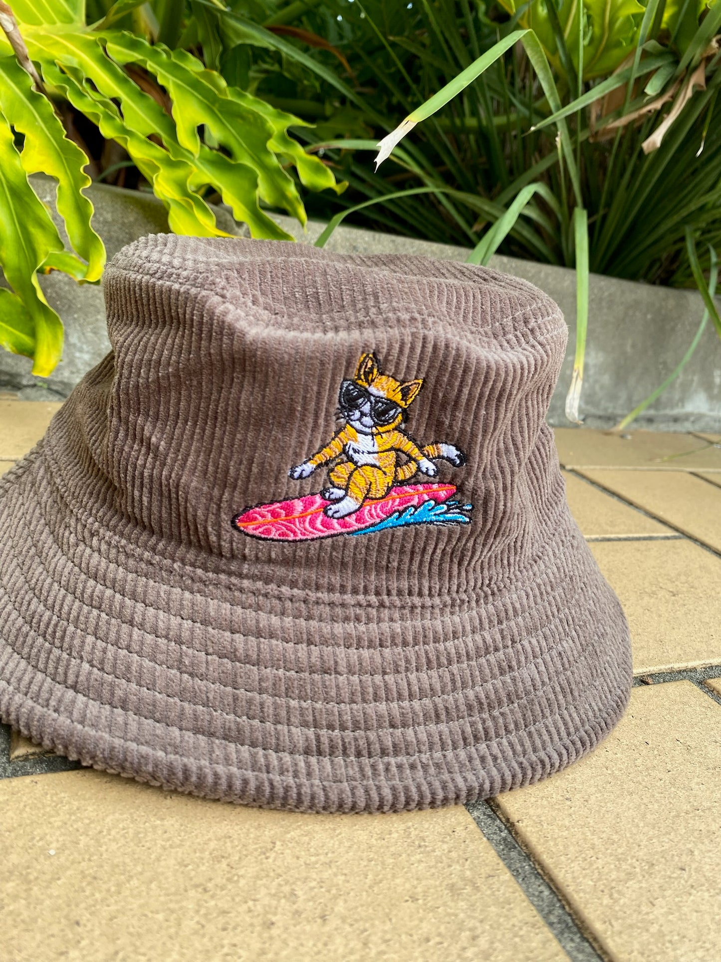 Liquid Playground Surfing Cat Cord Bucket Hat
