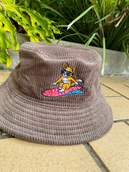 Liquid Playground Surfing Cat Cord Bucket Hat