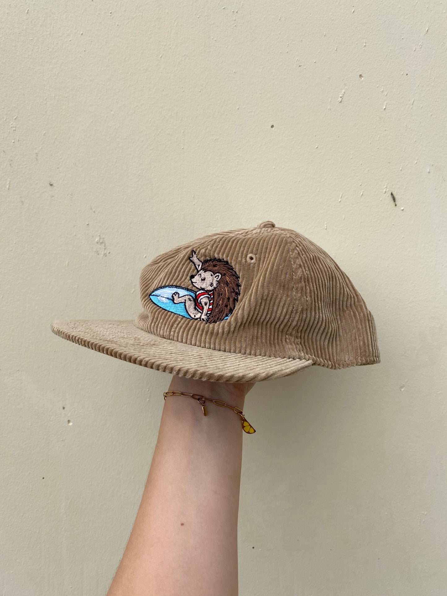 Surfing Hedgehog Cord Cap
