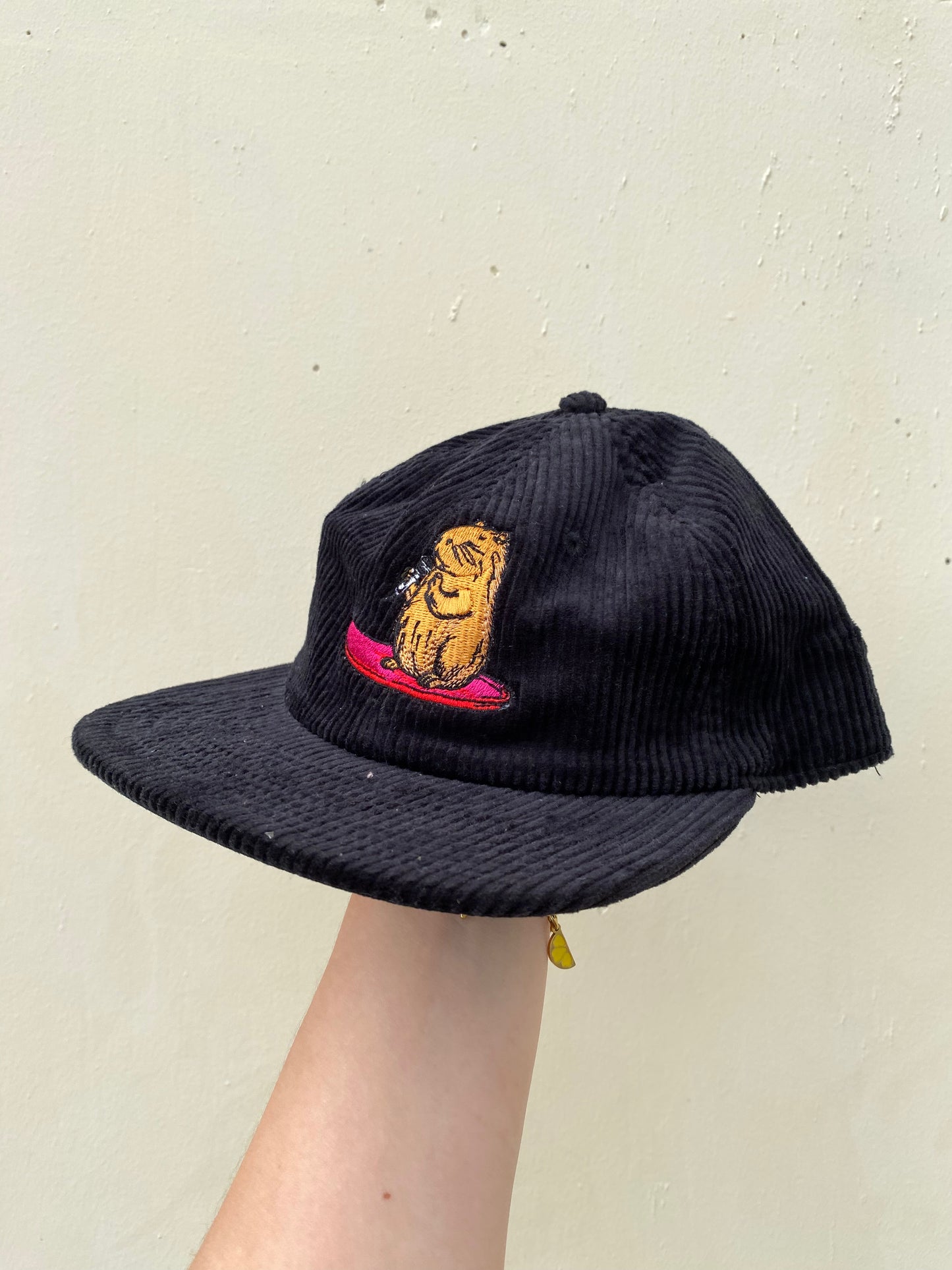 Surfing Capybara Cord Cap