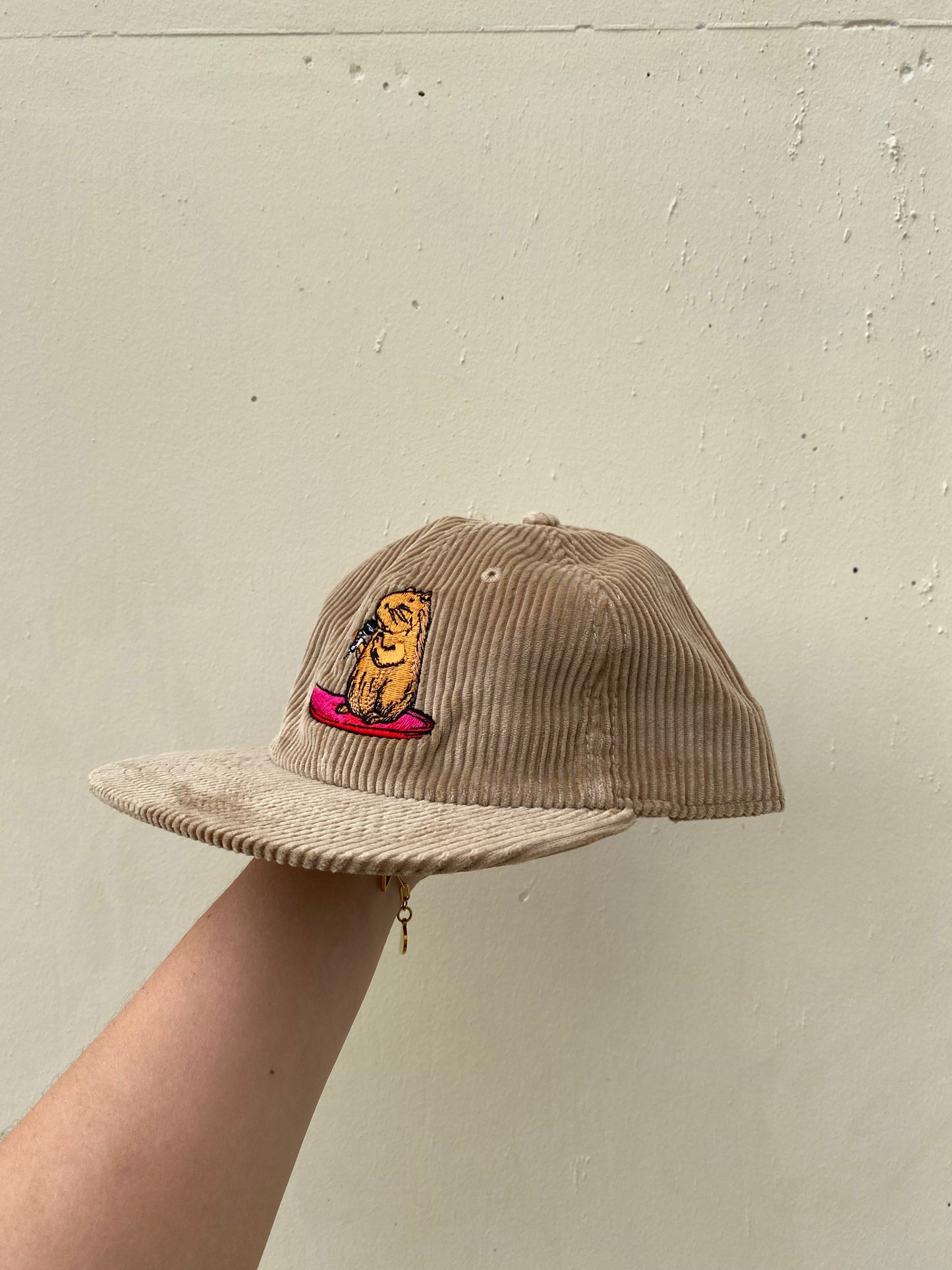 Surfing Capybara Cord Cap