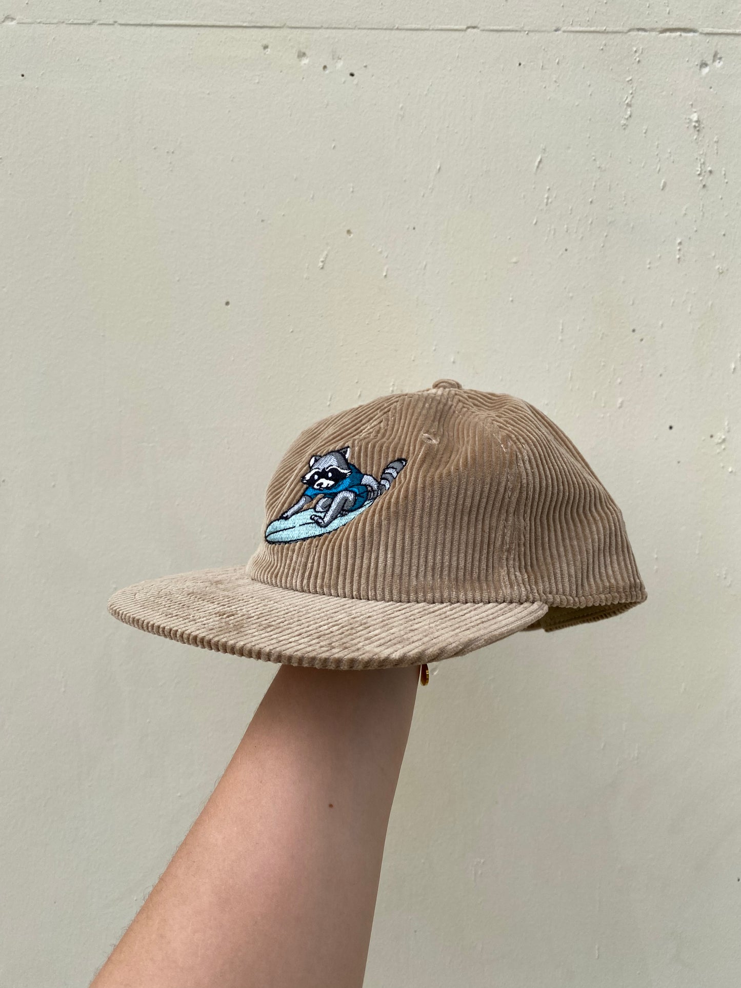 Surfing Badger Cord Cap
