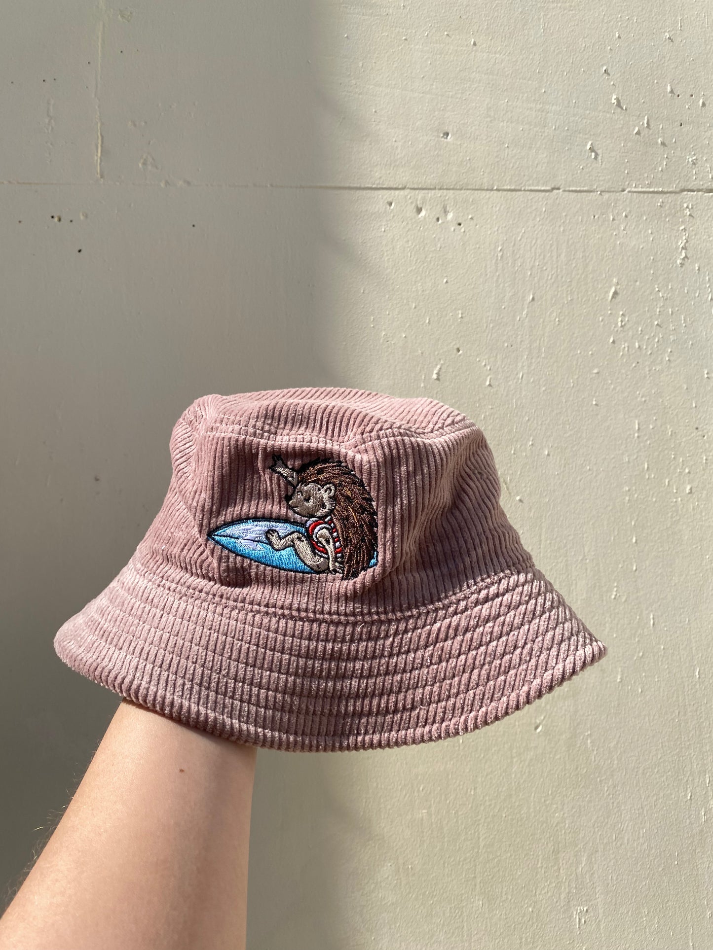 Surfing Hedgehog Cord Bucket Hat