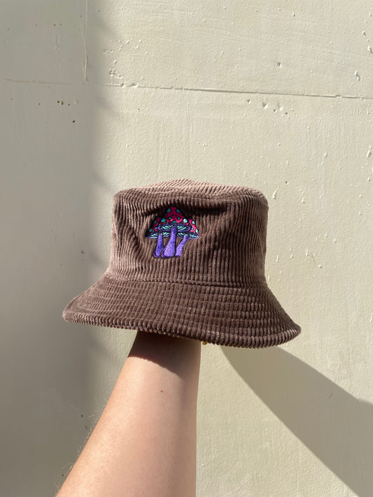 Mushroom Cord Bucket Hat