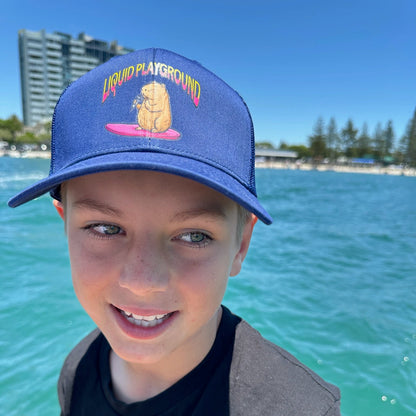 Liquid Playground Surfing Beaver Trucker Cap – Adjustable Comfy Cap