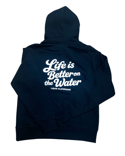 'Life is Better on Water' Black Hoodie