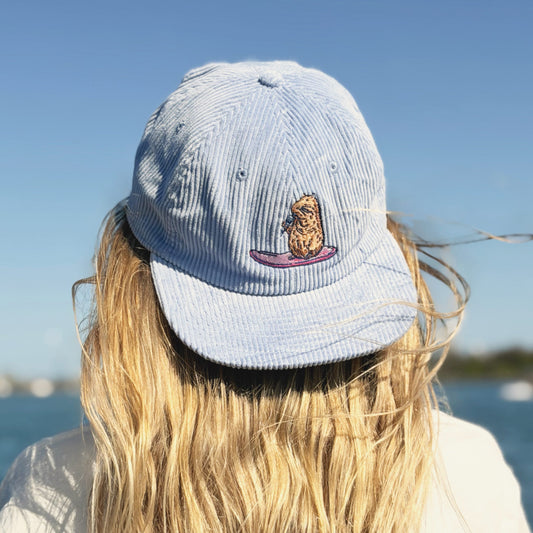 Liquid Playground Surfing Capybara Cord Cap – Adjustable Comfy Cap
